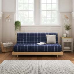 Mito Window Pane Check Double Futon - thumbnail 1