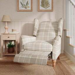 Charnwood Checked Pushback Armchair - thumbnail 3