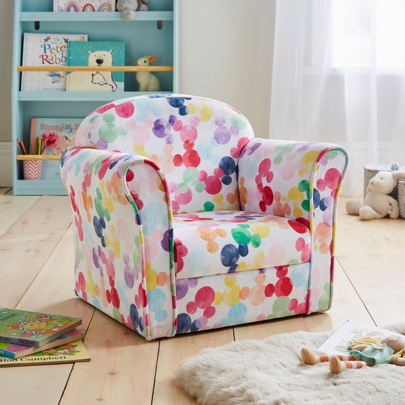 Disney Mickey Mouse Print Kids Armchair by Dunelm