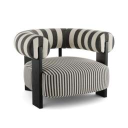 Fallon Woven Stripe Bolster Accent Chair - thumbnail 6