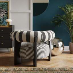 Fallon Woven Stripe Bolster Accent Chair - thumbnail 2