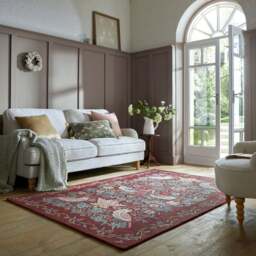William Morris At Home Strawberry Thief Wool Rug - thumbnail 1