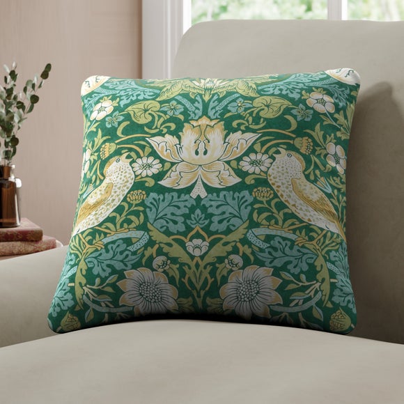 William Morris At Home Strawberry Thief Polyester Made To Order Cushion Cover - image 1