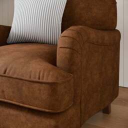 Beatrice II Relaxed Faux Leather Armchair - thumbnail 4
