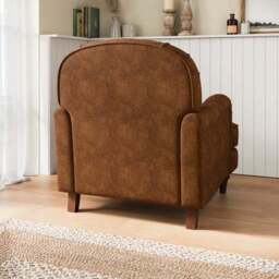 Beatrice II Relaxed Faux Leather Armchair - thumbnail 2