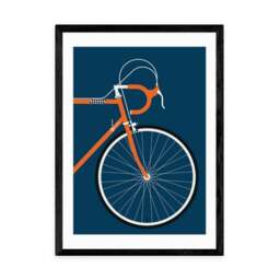 East End Prints Orange Coloured Race Bike Print by Bo Lundberg - thumbnail 2