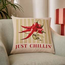Just Chillin' Cotton Square Cushion Cover - thumbnail 1