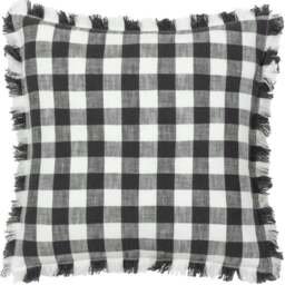 Yard Barton Check Cotton Square Cushion - thumbnail 1