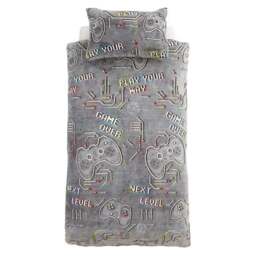 Catherine Lansfield Game Over Fleece Duvet Cover and Pillowcase Set - thumbnail 6