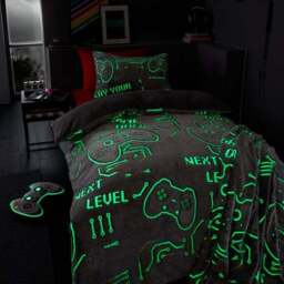 Catherine Lansfield Game Over Fleece Duvet Cover and Pillowcase Set - thumbnail 3