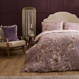 Floella Viola 100% Cotton Duvet Cover and Pillowcase Set - thumbnail 1