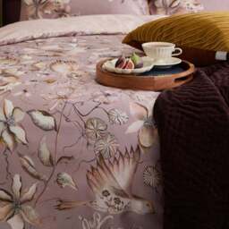 Floella Viola 100% Cotton Duvet Cover and Pillowcase Set - thumbnail 3