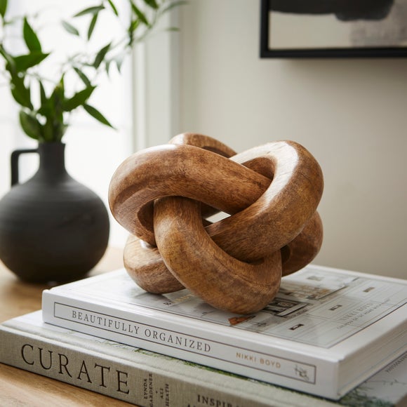 Chunky Knot Mango Wood Ornament - image 1