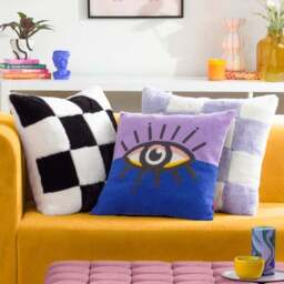 Heya Home Cozee Check Square Cushion - thumbnail 6