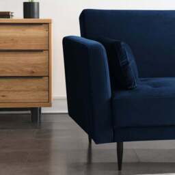 Selma Velvet Corner Double Sofa Bed - thumbnail 5