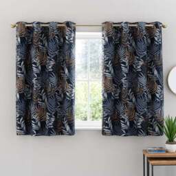 Leaf Jacquard Eyelet Curtains - thumbnail 5