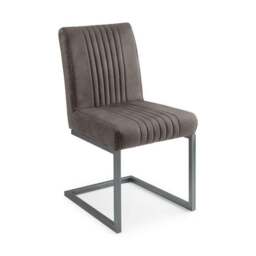 Brooklyn Set Of 2 Dining Chairs, Suede - thumbnail 3
