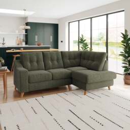 Baxter II Chenille Soft Texture Corner Chaise Sofa