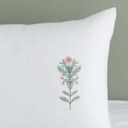Somerset Embroidered Microfibre Duvet Cover & Pillowcase Set - thumbnail 4