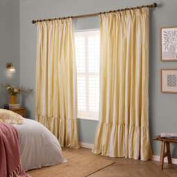 Furn. Birdie Stripe Pencil Pleat Curtains - thumbnail 1