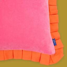 Sophie Robinson Box Pleat Velvet Square Cushion - thumbnail 5