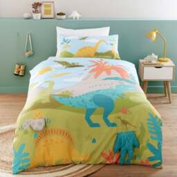 Dinosaur 3D Duvet Cover and Pillowcase Set - thumbnail 1