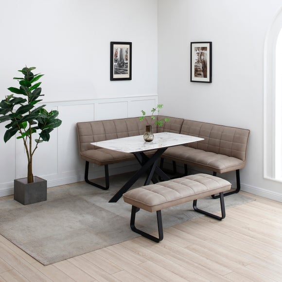 Indus Valley Aura Corner Dining Table and Bench Set - image 1