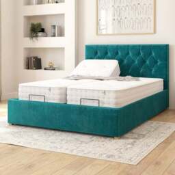 Olivier Plush Velvet Adjustable Bed - thumbnail 2