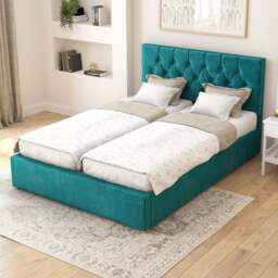 Olivier Plush Velvet Adjustable Bed - thumbnail 1