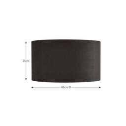 Ticking Stripe Velvet Drum Lamp Shade - thumbnail 5