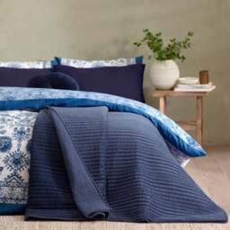 Catherine Lansfield Velvet Pinsonic Bedspread - thumbnail 1