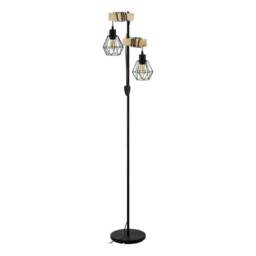 EGLO Townshend Industrial 2 Light Floor Lamp - thumbnail 2
