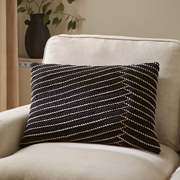 Rope Cotton Velvet Rectangular Cushion - image 1