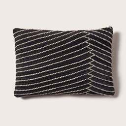 Rope Cotton Velvet Rectangular Cushion - thumbnail 2