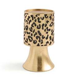 Gold Leopard Print Candle Holder - thumbnail 3