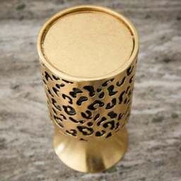 Gold Leopard Print Candle Holder - thumbnail 2