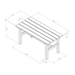 Emily Wooden Rectangle Dining Table - thumbnail 2