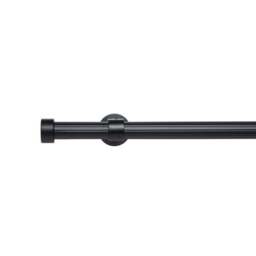 Trinity Ribbed Extendable Metal Eyelet Curtain Pole - thumbnail 2