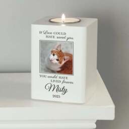 Personalised Pet Photo Memorial Tealight Holder - thumbnail 3