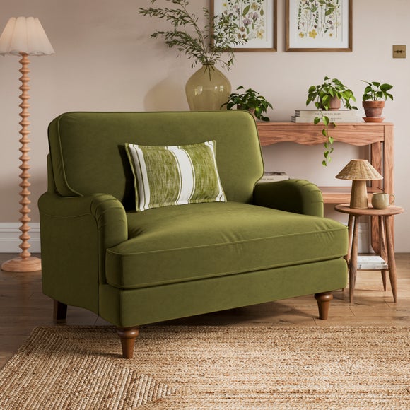 Beatrice II Velvet Snuggle Chair - image 1