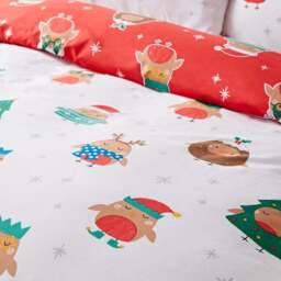Catherine Lansfield Party Robins Duvet Cover and Pillowcase Set - thumbnail 4