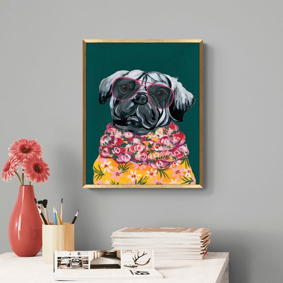 Artko Smug Pug by Yvette St Amant Framed Print - image 1