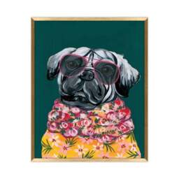 Artko Smug Pug by Yvette St Amant Framed Print - thumbnail 3