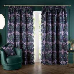 Nouveau Iris Pencil Pleat Curtains - thumbnail 2