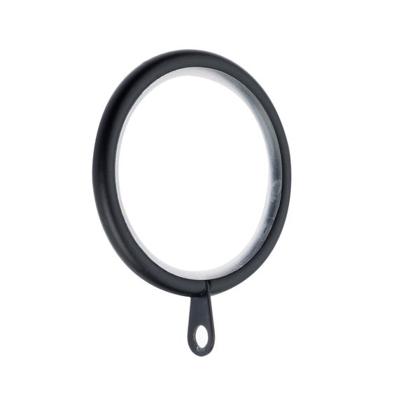 Pack of 6 Lined Metal Curtain Rings