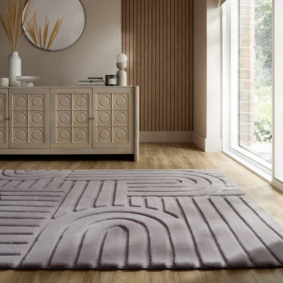 Supersoft Lush Geometric Faux Fur Arch Rug - image 1