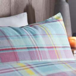 Applecross Check 100% Brushed Cotton Duvet Cover & Pillowcase Set - thumbnail 2