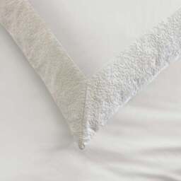 Dorma Elmley Embroidered 100% Cotton Sateen Standard Pillowcase Pair - thumbnail 3