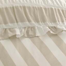 Catherine Lansfield Seersucker Frill Stripe Polycotton Duvet Cover & Pillowcase Set - thumbnail 4