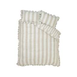 Catherine Lansfield Seersucker Frill Stripe Polycotton Duvet Cover & Pillowcase Set - thumbnail 5
